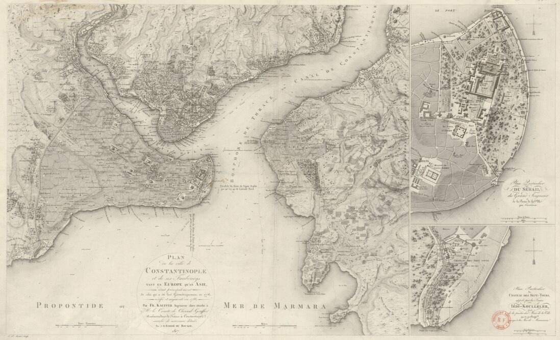 Plan de la ville de Constantinople et de ses faubourgs